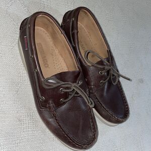 Sebago Men’s Boat Shoes Size 9 M Brown Leather Outdoors Comfort Casual